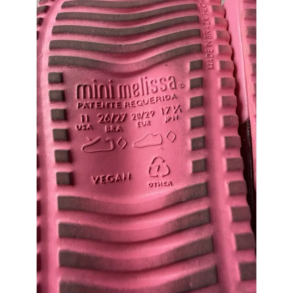 Mini Melissa Girls' Pink Strappy Sandals Slides Size 11 Cozy Slide